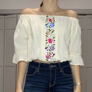 Off the shoulder top.